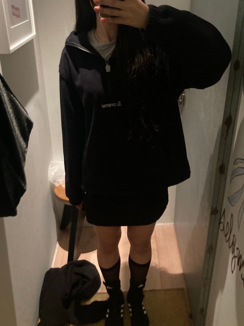 SUPREME】Polartec Facemask Half Zip Hoodie Black - 24FW (Supreme