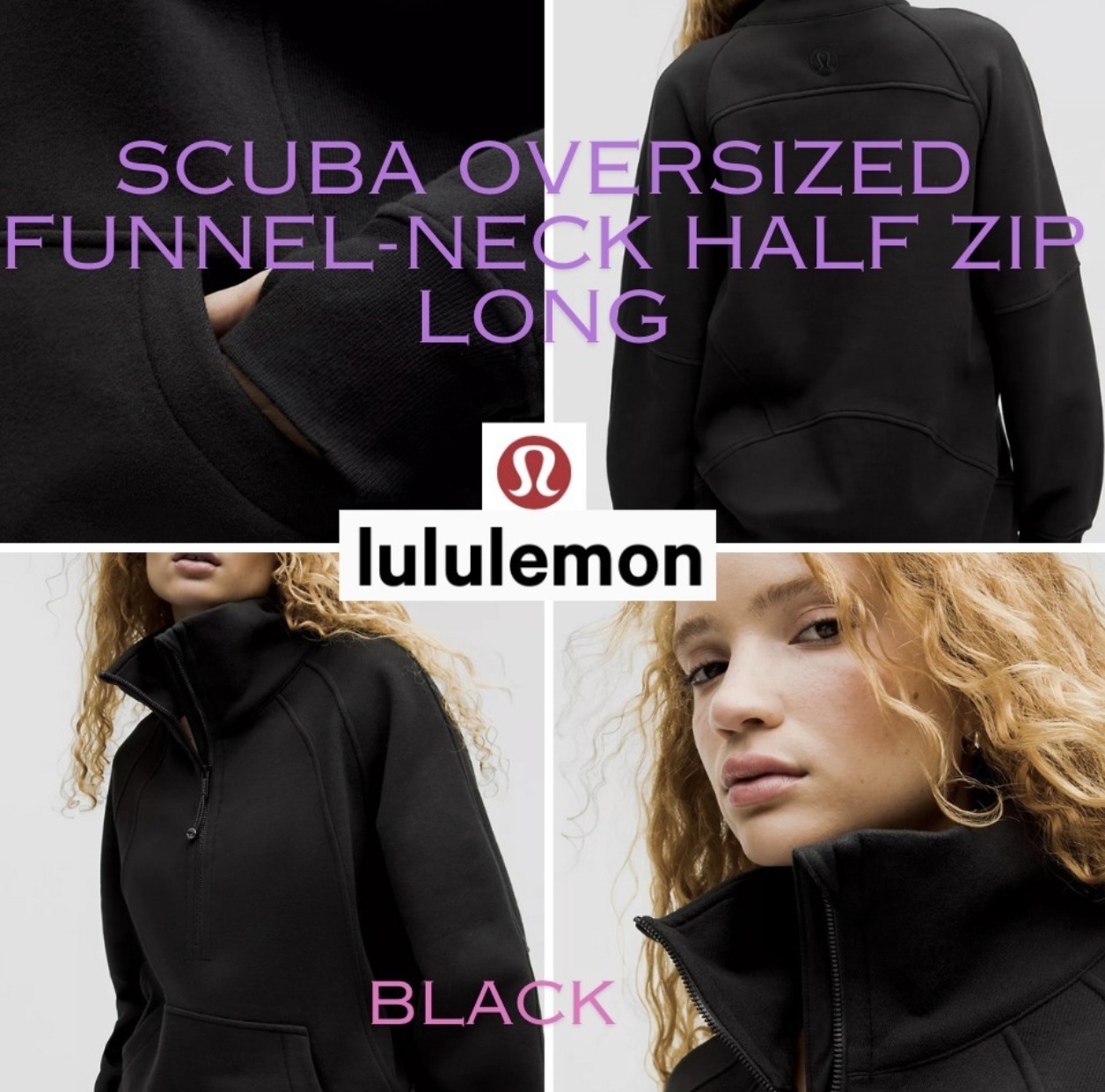 ルルレモン】大人気 Scuba Oversized Half Zip ロング丈 (lululemon
