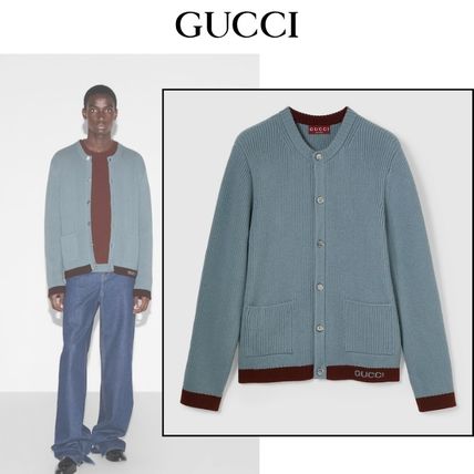 ブルー（青）系 M GUCCI(グッチ) カーディガン(メンズ) - ブランド通販