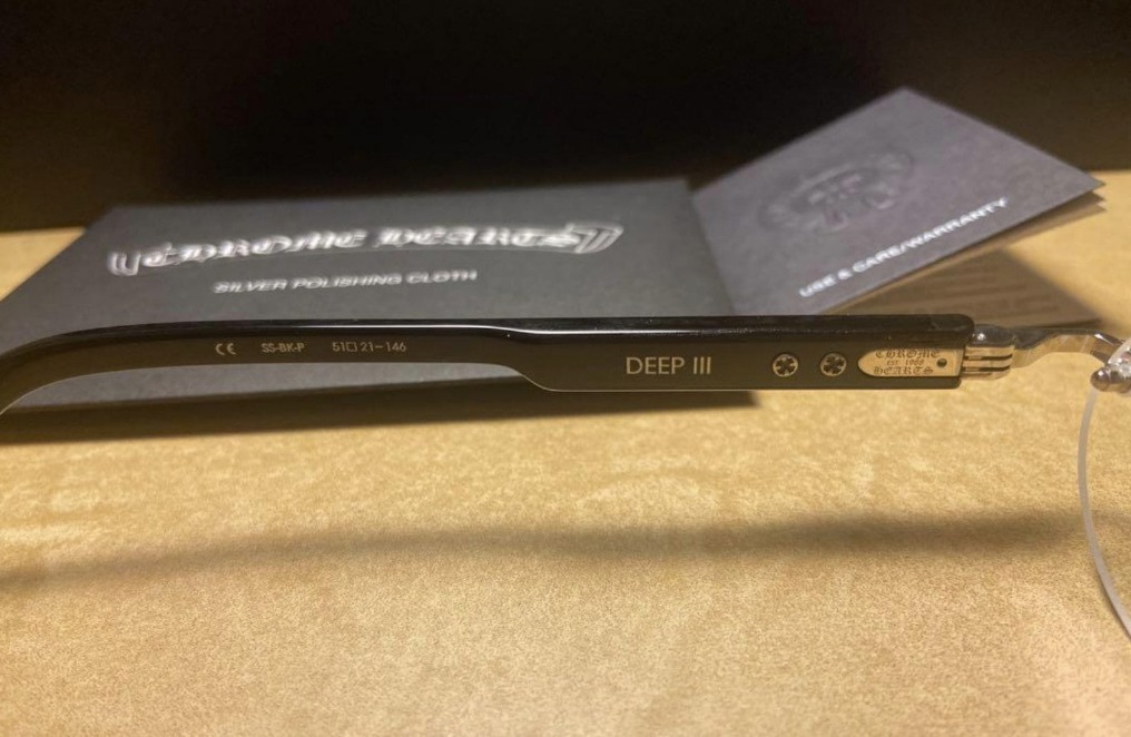 IVEレイ着用 クロムハーツ DEEPⅢ ディープ3 リムレス メガネ (CHROME