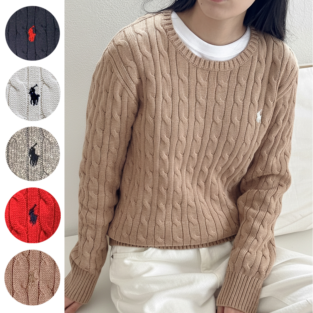 ポロラルフローレン[即発☆]ラウンド ネック ケーブル ニット (POLO