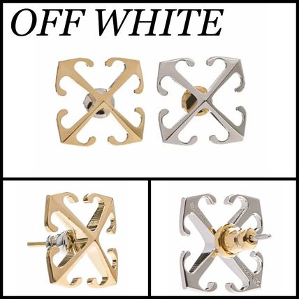 ゴールド（金色）系 Off-White(オフホワイト) ピアス(メンズ