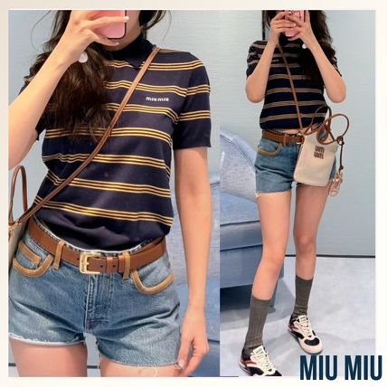 ボーダー MiuMiu(ミュウミュウ) ニット・セーター(レディース