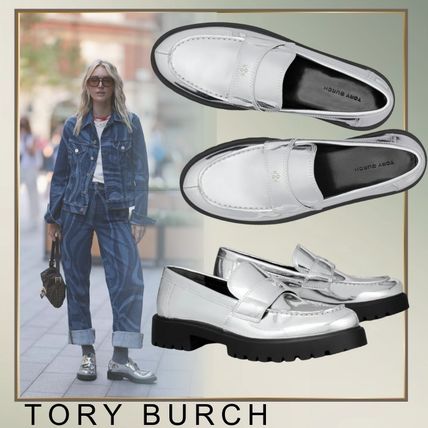 シルバー（銀色）系 Tory Burch(トリーバーチ) ローファー