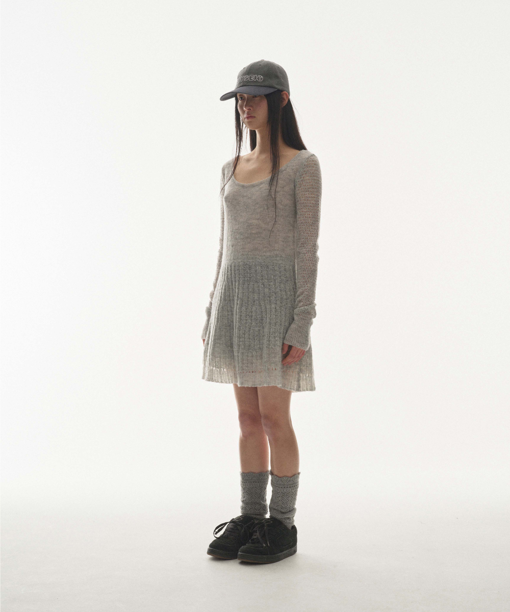 COYSEIO】 SOFT BELL KNIT LIGHT GREY (COYSEIO/ワンピース) 118664719