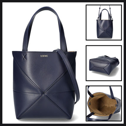 ネイビー（紺）系 LOEWE PUZZLE(ロエベ パズル) トートバッグ