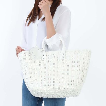 ホワイト（白）系 BALENCIAGA(バレンシアガ) かごバッグ(レディース