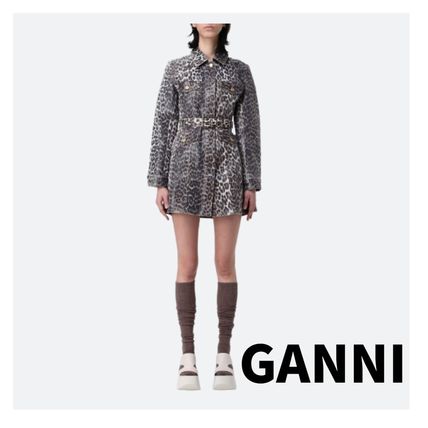 レオパード（ヒョウ柄） Ganni(ガニー) ワンピース・オールインワン