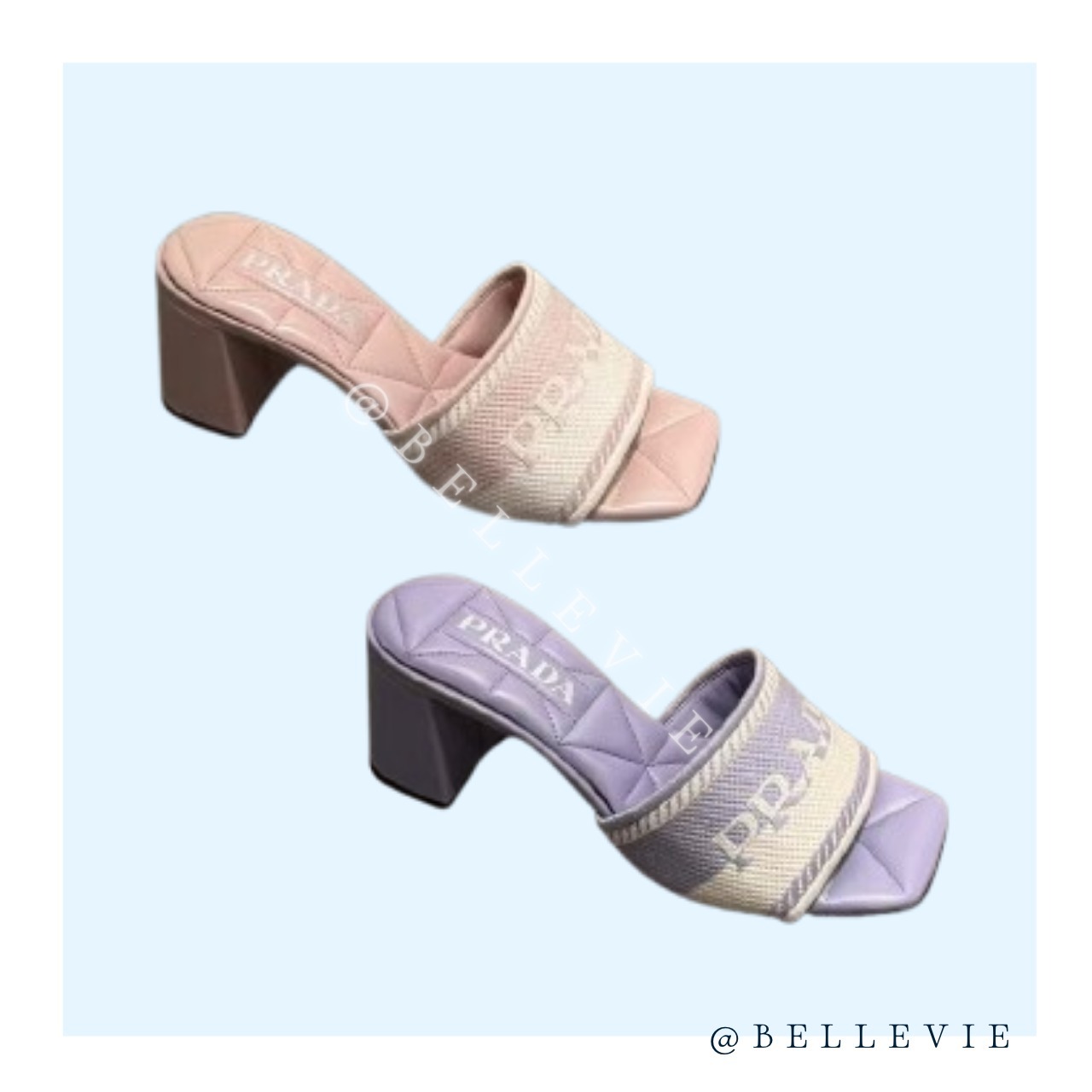 PRADA】lady'sミュールサンダル オープントゥ ピンク パープル (PRADA