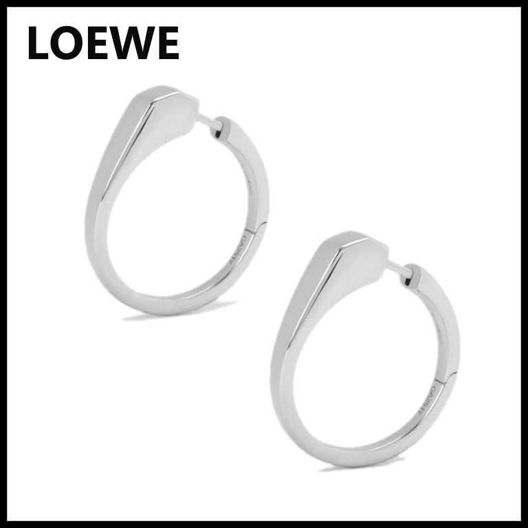 LOEWEスターリングシルバー片耳 ピアス定価11万円 LOEWEスターリング