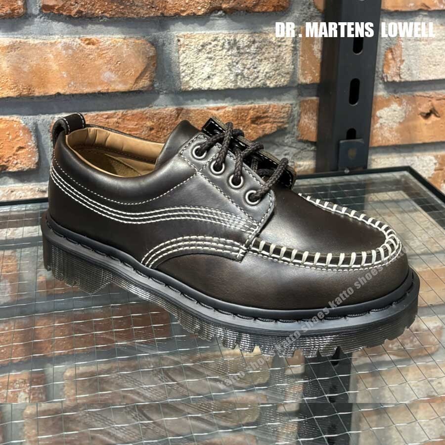 Dr Martens☆LOWELL 4 ホール☆兼用☆DMS OLIVE (Dr.Martens