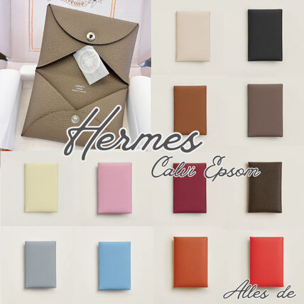 イエロー（黄色）系 HERMES Calvi(エルメス カルヴィ) カードケース