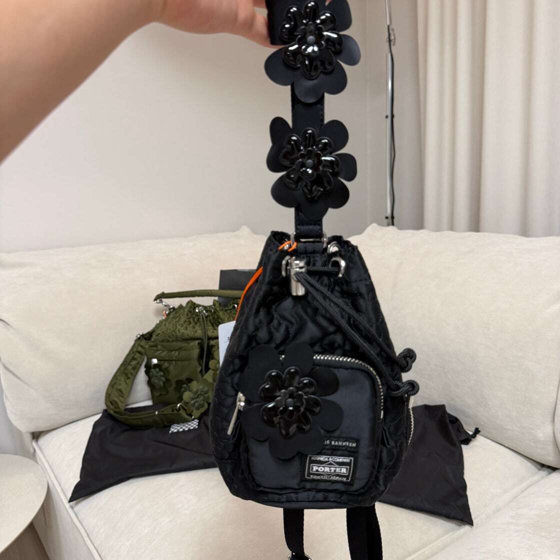PORTER x CECILIE BAHNSEN】BONSAC MINI BAG☆BLACK (PORTER
