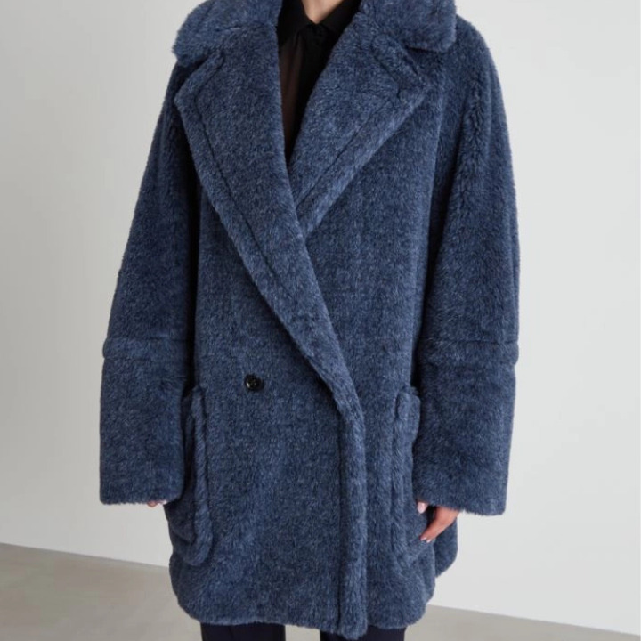MaxMaraアウトレット【Intrend】TED GIRL テディベアコート 紺 (Max