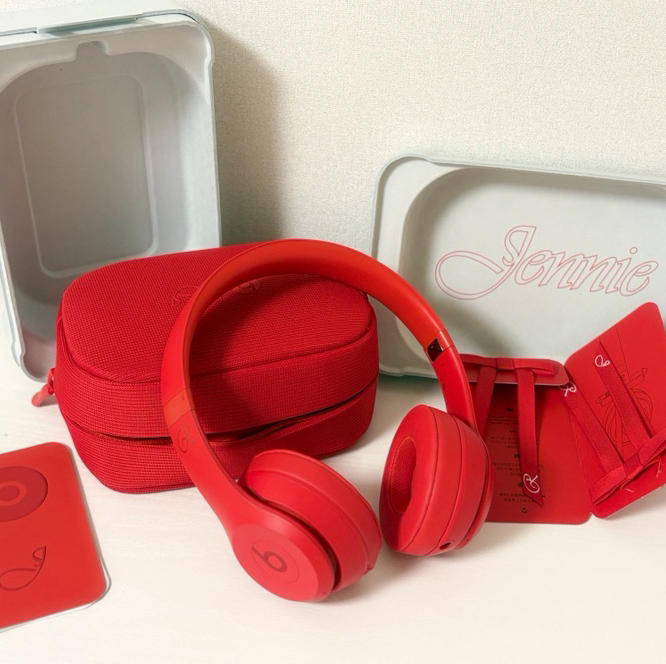 Beats】Solo 4 Wireless Headphone Jennie Edition Ruby Red (Beats by