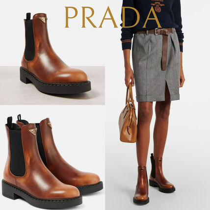 ブラウン（茶色）系 PRADA(プラダ) ブーツ(レディース) - ブランド通販
