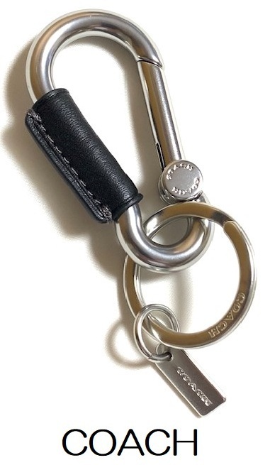 安心国内 即発 COACH メンズ カラビナ キーリング キーホルダー (Coach