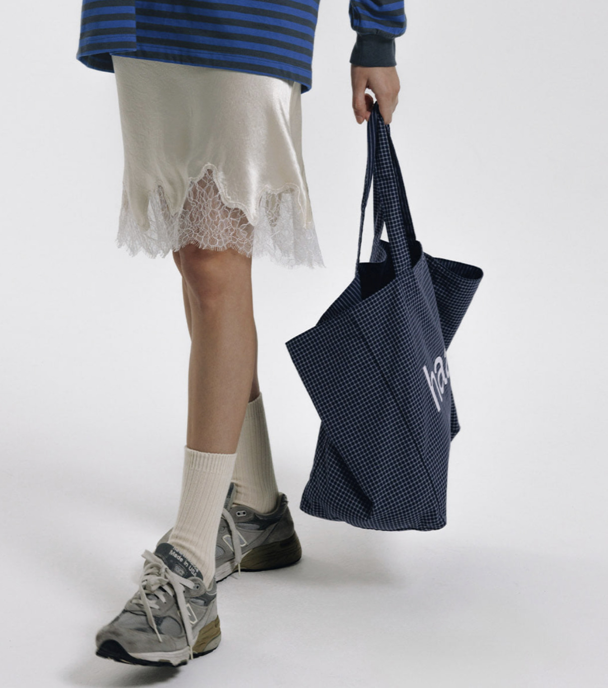 韓国おしゃれ【haag 】haag check bag 数量限定 (haag/トートバッグ