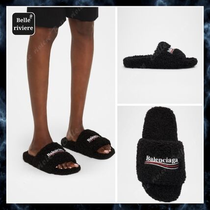 フェイクファー BALENCIAGA(バレンシアガ) サンダル・ミュール