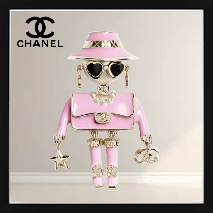 ☆大人気☆【CHANEL】ブローチ ロボット ピンク ココマーク (CHANEL