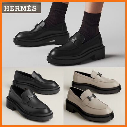厚底 HERMES(エルメス) ローファー・オックスフォード(レディース