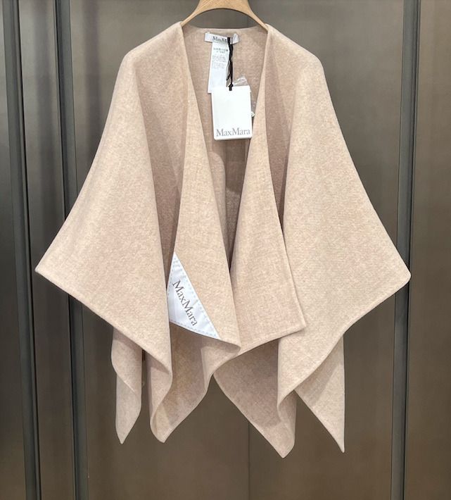 MaxMara［SERRA］'MaxMaraGram'Mピン付アルパカウールケープ♪ (Max
