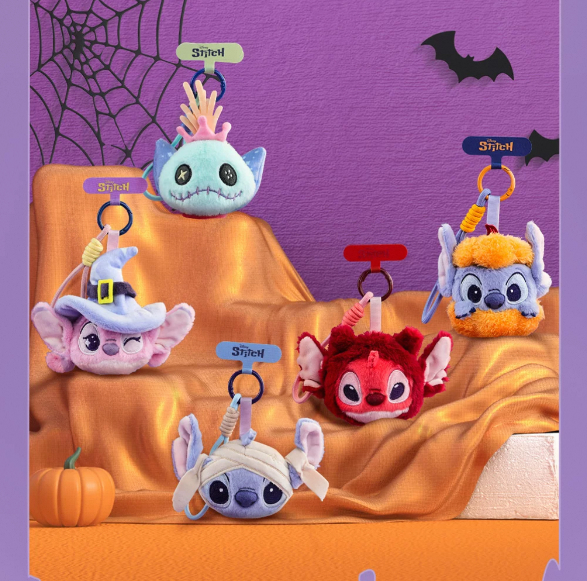 4個入り スティッチ ハロウィン ぬいぐるみ キーホルダー (STITCH