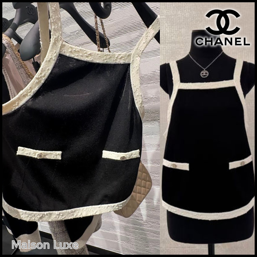 ✨CHANEL キャミソールNavy✨可愛い❣️✨サマー特価✨ ✨CHANEL