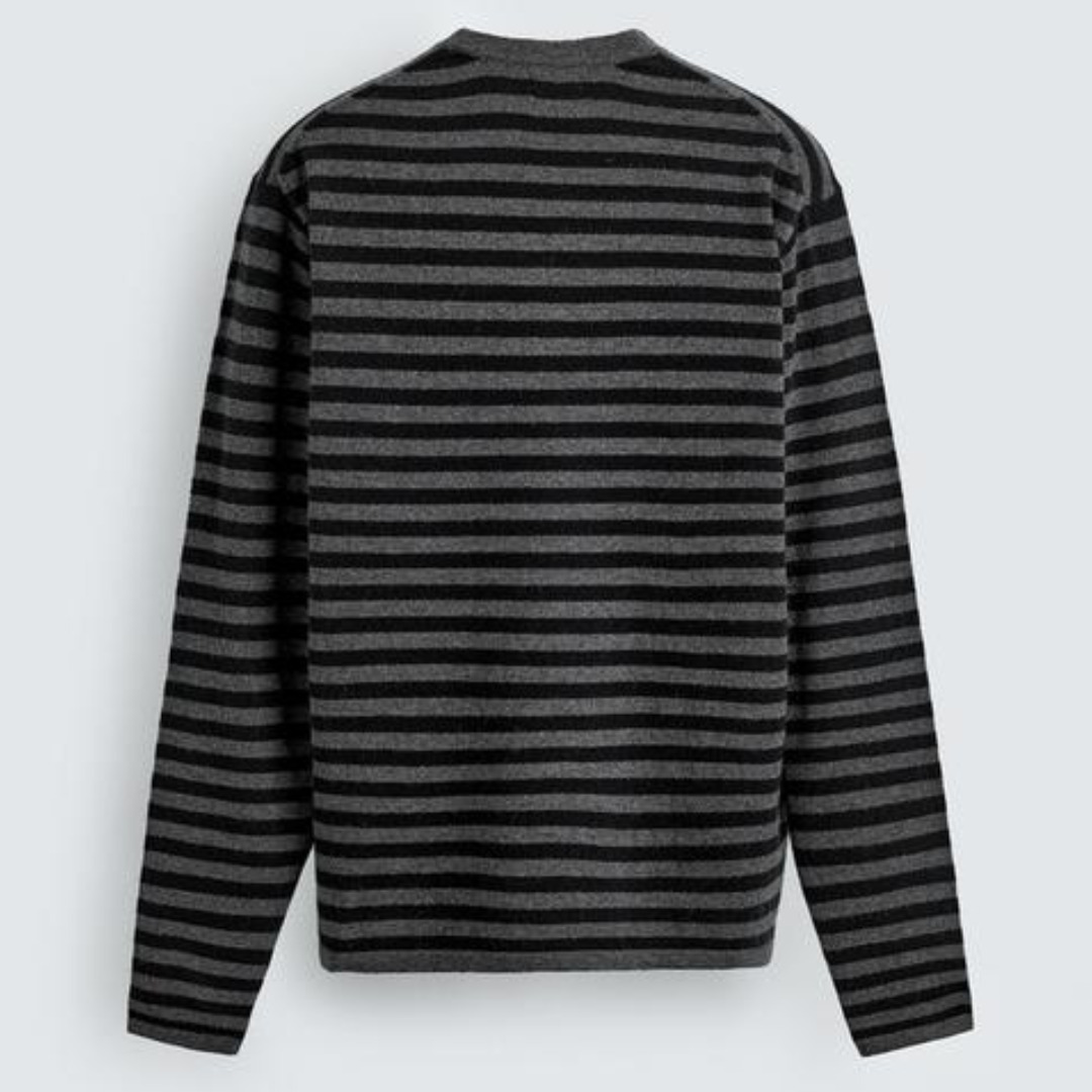 ZARA］ストライプ柄ウール&カシミヤセーター (ZARA/ニット・セーター