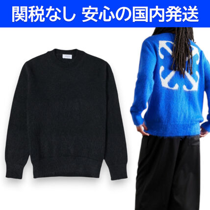 ブルー（青）系 Off-White(オフホワイト) ニット・セーター(メンズ