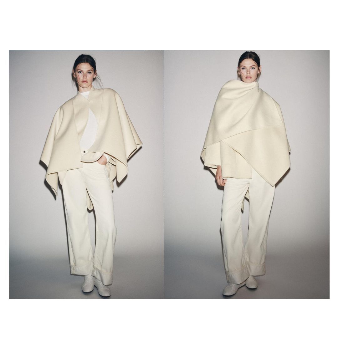 ZARA】NEW ZW COLLECTION ウールケープコート (ZARA/コート) 123534865