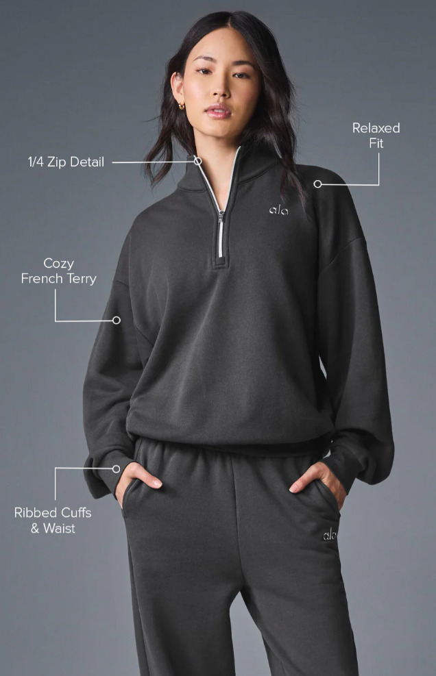 alo YOGA] Accolade 1/4 Zip Pullover☆Best Seller☆ (ALO Yoga