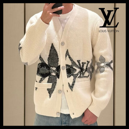 ホワイト（白）系 M Louis Vuitton(ルイヴィトン) カーディガン(メンズ