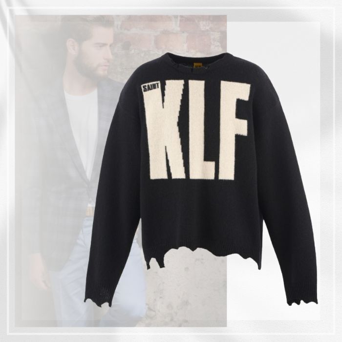Saint Mxxxxxx セントマイケル KLF_CREW NECK KNIT (Saint Mxxxxxx