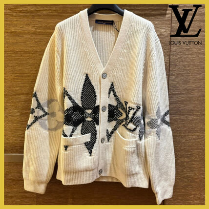 ホワイト（白）系 M Louis Vuitton(ルイヴィトン) カーディガン(メンズ