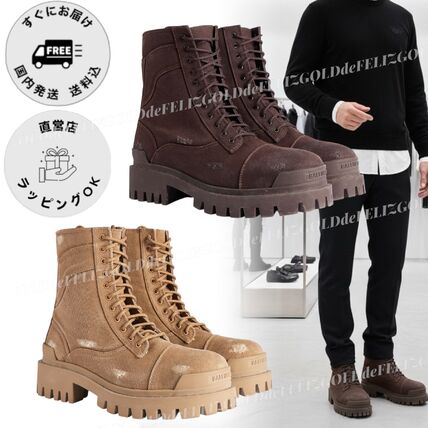 ブラウン（茶色）系 BALENCIAGA(バレンシアガ) suade(スエード) ブーツ