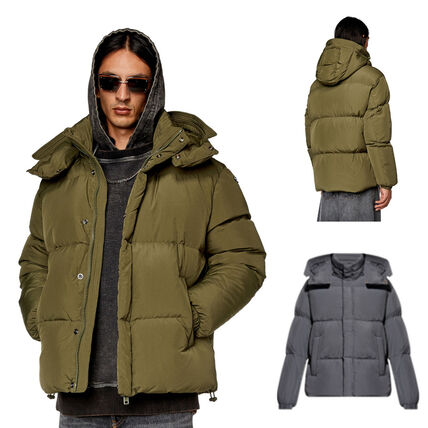 グリーン（緑）系 S DIESEL(ディーゼル) ダウンジャケット(メンズ