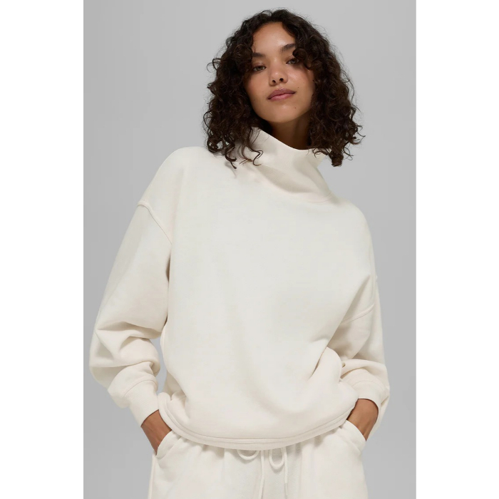 関税負担なし◇ALO Yoga◇ヘイジー モックネック プルオーバー (ALO