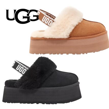 ブラック（黒）系 25cm UGG FUNKETTE(アグ) スリッポン(レディース