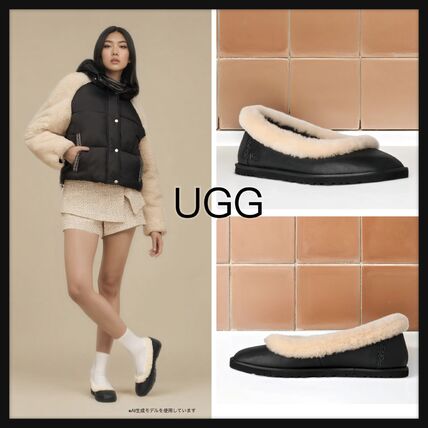 ブラック（黒）系 UGG ZORA(アグ ゾラ) フラットシューズ(レディース