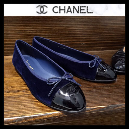 ネイビー（紺）系 CHANEL(シャネル) バレエシューズ(レディース