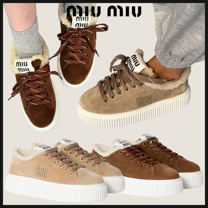 スエード MiuMiu(ミュウミュウ) スニーカー(レディース) - ブランド