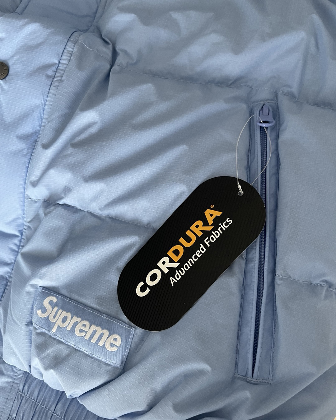 SUPREME】Facemask 700-Fill Down Puffer Jacket Blue - 25FW (Supreme