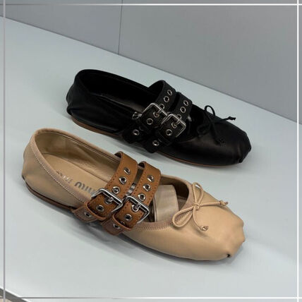 メリージェーン ブラック（黒）系 24.5cm MiuMiu(ミュウミュウ) 靴