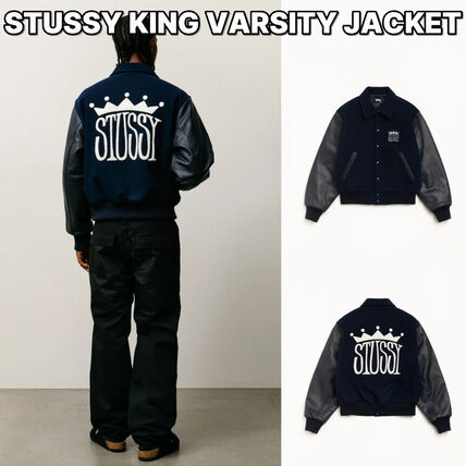Stussy] King Varsity Jacket Navy ☆正規品 (STUSSY/ジャケットその他