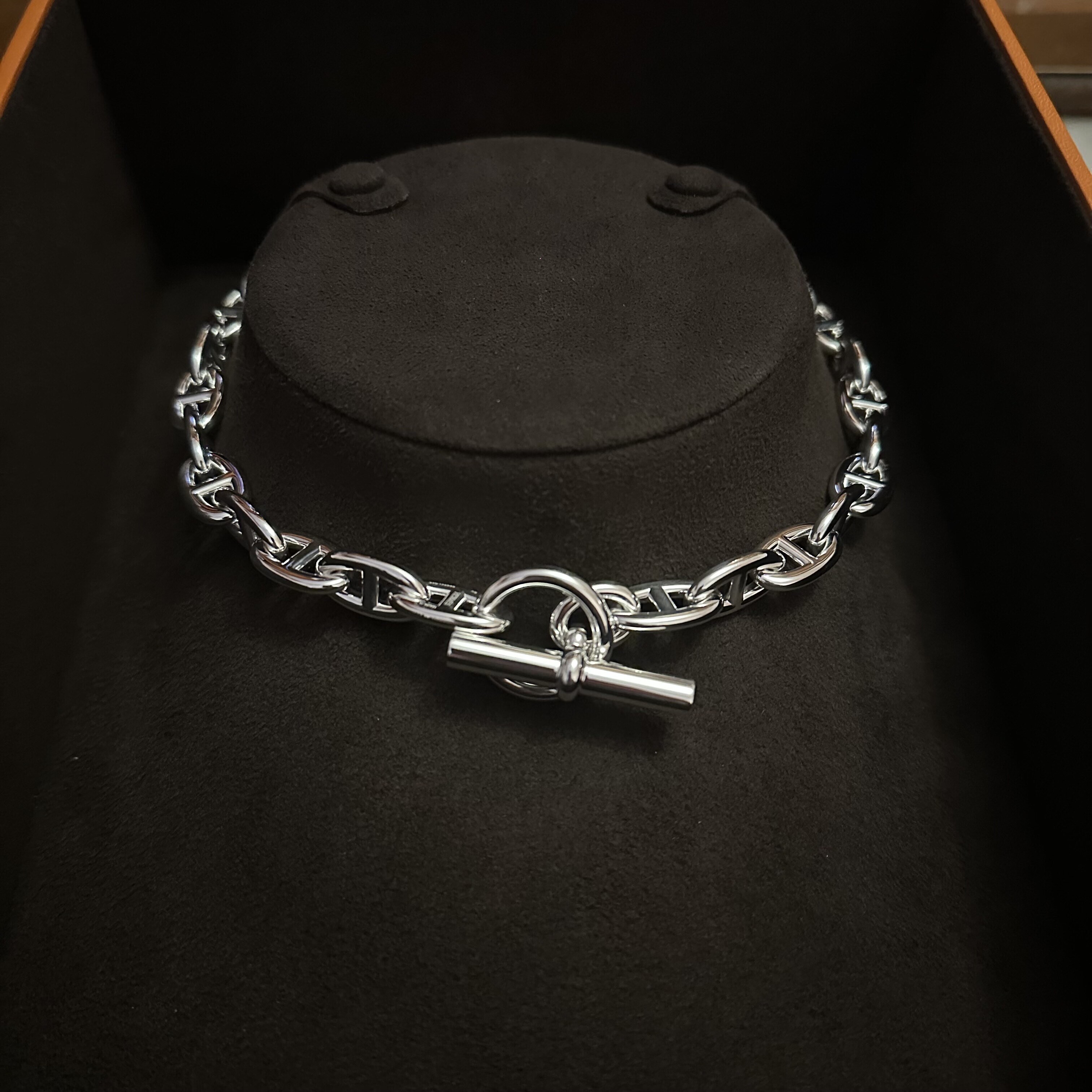 入手困難 HERMES シェーヌダンクルネックレス GM ラージ 29コマ