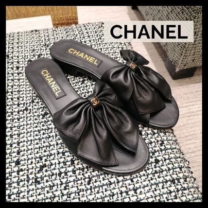 リボン CHANEL(シャネル) サンダル・ミュール(レディース) - ブランド