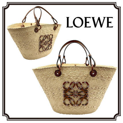 無地 ホワイト（白）系 LOEWE(ロエベ) かごバッグ(レディース
