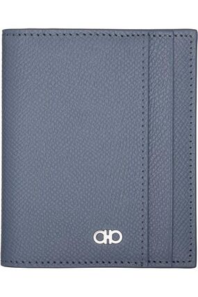ロゴ ブルー（青）系 FERRAGAMO(フェラガモ) カードケース・名刺入れ