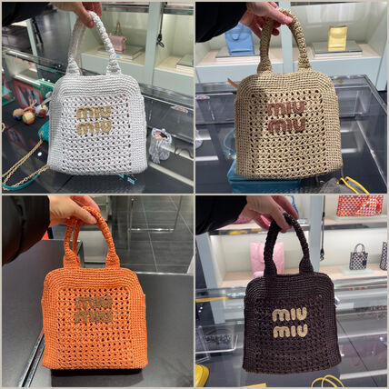 ベージュ系 MiuMiu(ミュウミュウ) トートバッグ(レディース